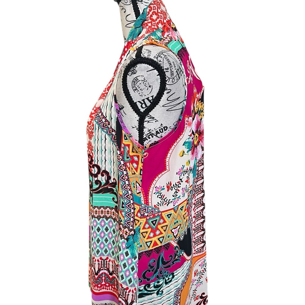 Depended Colorful Patchwork Top - Picture 6 of 10